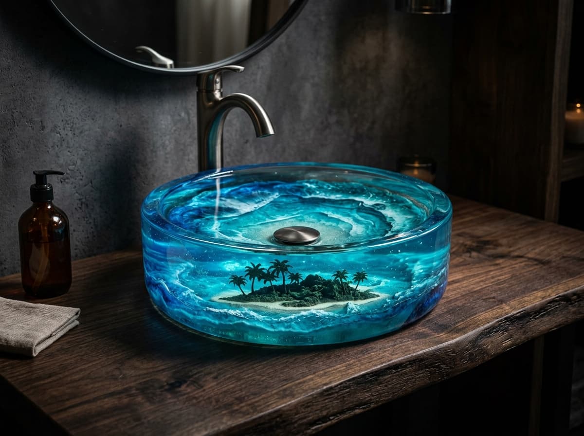Alabaster Tezgâh Üstü Lavabo